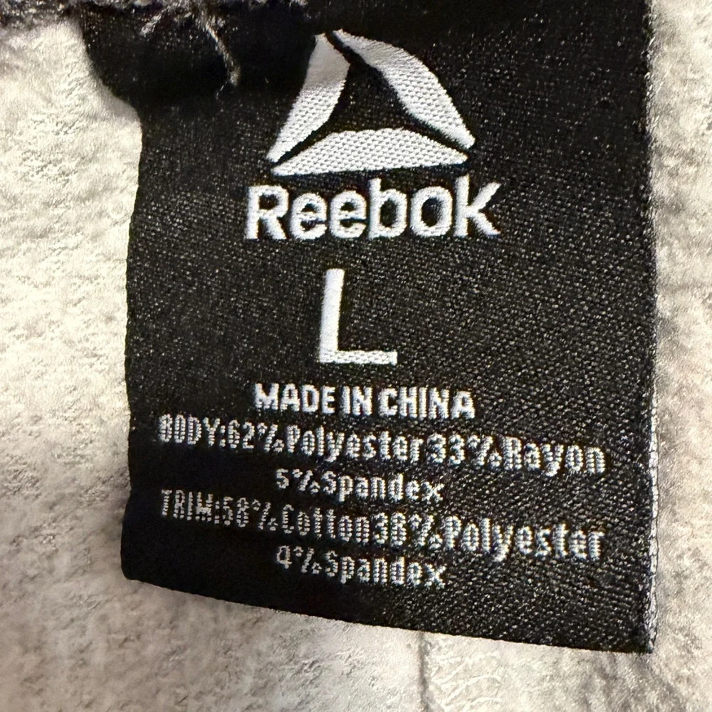 Reebok Camo Jogger Sweatpants Women’s Large Gray Pink Athletic Fleece Loung
